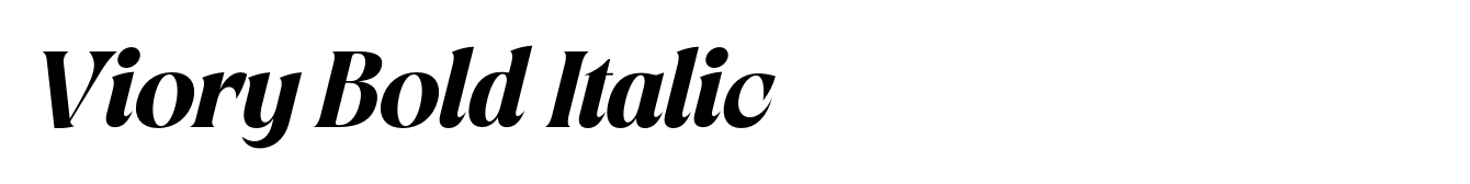 Viory Bold Italic
